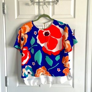 Kate Spade cropped floral top — Size 12
